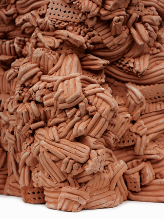 ___'Red'___ (detail), extruded terracotta, 49 x 35 x 35 cm, 2022