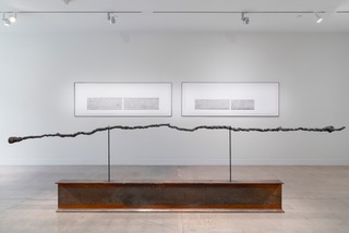 ___'Calendar Object'___, Steel & I-Beam, 480 x 4 cm over 304 x 18 cm, 2025